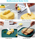 The Better Butter Spreader Knife Butter Knife Spreaders Stainless Steel Butter Knives Curler Butter Knifes for Cold Butter Slicer with Holes Butter Grater 3 in 1 Kitchen Gadgets Serrated
