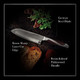 Hammer Stahl 4.5 Inch Japanese Style Santoku Knife High Carbon Stainless Steel Kitchen Knife Razor Sharp Multipurpose Chopping Knife for Meat Vegetable & Fruit with Ergonomic Handle & Box