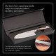 Hammer Stahl 4.5 Inch Japanese Style Santoku Knife High Carbon Stainless Steel Kitchen Knife Razor Sharp Multipurpose Chopping Knife for Meat Vegetable & Fruit with Ergonomic Handle & Box