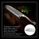 Hammer Stahl 4.5 Inch Japanese Style Santoku Knife High Carbon Stainless Steel Kitchen Knife Razor Sharp Multipurpose Chopping Knife for Meat Vegetable & Fruit with Ergonomic Handle & Box
