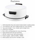 2000W Electric Pizza Oven Outdoor Indoor Portable 12 Inch Countertop Pizza Maker Machine Pizza Maker Pan for Home (US Plug 110V)