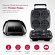 mywaffle Classic Waffle & Chaffle Maker - For Breakfast Churro Keto Belgian and Dessert Waffles - Non-Stick Surface Extra Deep Plates and Easy to Clean Perfect for Individuals and Families