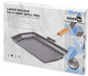 Homiu Griddle Pan Plate Carbon Steel with Non-Stick Ridge Surfaces Frying Pans with Folding Handle for Stoves and Grills (Large Rectangular Pan)