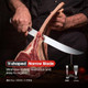 Huusk Cimitar Breaking Knife 12 inch Curved Butcher Knives for Meat Cutting Sharp Brisket Knives Carving Knives Full Tang Meats Cleaver with Rosewood Handle for Meats Big Vegetables s for Dad