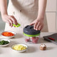 3 in 1 Manual Food Processor Vegetable Chopper dicer for onions garlic fruit nuts Hand Pull String Cutter Slicer Strip Cutter BPA 2 cup Gray 3 in 1 Manual Food Processor Vegetable Chopper dicer for onions garlic fruit nuts Hand Pull String Cutter Slicer Strip Cutter BPA 2 cup Gray