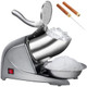 Electric Ice Shaver Snow Cone Maker Prevent Splash Stainless Steel 4 Blade Machine 200lbs/hr with Ice Pick for Home and Commercial Use（Silver）