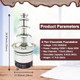 INTBUYING 110V 4 Tier Commercial Chocolate Fountain Machine for Party Wedding Company Birthday Stainless Steel Chocolate Fountain Machine with 6.6 Pounds Capacity for Chocolate Candy Butter Cheese