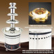 INTBUYING 110V 4 Tier Commercial Chocolate Fountain Machine for Party Wedding Company Birthday Stainless Steel Chocolate Fountain Machine with 6.6 Pounds Capacity for Chocolate Candy Butter Cheese