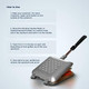 Breakfast Sandwich Maker Grill Press Grilled Cheese Maker Panini Press Sandwich Toaster Presser - Stove Top Nonstick by Jean Patrique (Silver)