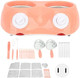 Jeanoko Chocolate Melting Pot Electric Chocolate Fondue Melting Machine with Double Pot Kitchen Tool Chocolate Fondue Mini Fondue Candy Maker (Pink)
