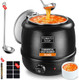 Electric Soup Warmer Commercial - 10.6 Qt 500w Electric Soup Pot with Lid Hinged Detachable 304 Stainless Steel Insert Pot Ladle Soup Kettle Restaurant Supplies Party Buffet Catering Electric Soup Warmer Commercial - 10.6 Qt 500w Electric Soup Pot with Lid Hinged Detachable 304 Stainless Steel Insert Pot Ladle Soup Kettle Restaurant Supplies Party Buffet Catering