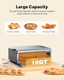 JOYAMI Air Fry Countertop Oven 18QT 1600W Convection Oven and Indoor Grill Combo with See-Through Window for Air Fry Bake Dehydrate Toast 6 Nonstick Accessories