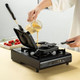 Joyzan Taiyaki Cake Pan Fish Shaped Non stick Waffle Maker Double Pancake Baking Japanese Plate Stainless Steel Bread tool Handle Home Cooking Snacks DIY Desserts Party Electric Stovetop Gas Stove