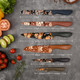 6PCS Kitchen Knife Set Stainless Steel Blade with Cute Animal Designs Nonstick Coating，Perfect Holiday s for Kitchen，Multicolored