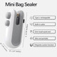 Mini Bag Sealer 2 in 1 USB-C Rechargeable Heat Sealer and Cutter with Magnet Portable Handheld Food Storage Resealer Mini for Plastic Snack Bags Chips Mylar Bags - Blue