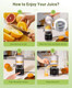 Electric Citrus Juicer Automatic Orange Juicer Squeezer with Power Cord Portable Juicer with Cleaning Brush for Lemon Grapefruit High Juice Yield One Touch Operation Easy to Clean