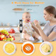 Keylitos 5 in 1 Immersion Hand Blender Mixer [d] Handheld Stick Blender with 600ML Chopper 800ML Beaker Whisk and Milk Frother for Smoothie Baby Food Sauces Red Puree Soup (Black)