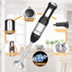 Keylitos 5 in 1 Immersion Hand Blender Mixer [d] Handheld Stick Blender with 600ML Chopper 800ML Beaker Whisk and Milk Frother for Smoothie Baby Food Sauces Red Puree Soup (Black)