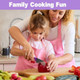 Kids Knife Set - 4 Pcs Kids Safe Cooking Knives Round Tip BPA- Stainless Steel Blue