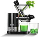 Kitchen in the box Juicer Machines Small Cold Press Juicer for Single Serve Slow Masticating Juicer Machine Vegetable and Fruit for Everyday Use Quiet DC Motor BPA- (Classic Black)