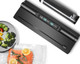 Vacuum Sealer Machine 6-in-1 Compact Food Sealer Automatic Air Sealing System For Food Storage With Cutter and 11" x 9.8' Black Roll One-Click Dry & Moist Vac Seal Mode