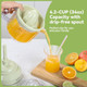 La Reveuse 34 oz Electric Citrus Juicer for Grapefruit Orange Lemon Lime Juice 40W Grayish Yellow