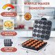 16 PCS Mini Waffle Maker Machine Nonstick Waffles Iron Quick Heat-Up Surface Simple & Easy Tiny Chaffle Baker for Home & Restaurants Small Bites for Kids Perfect for Breakfast Desserts & Snacks