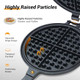 Professional 8-inch Cast Iron Waffle Maker Stove Top 8 lbs Thickened Body Quick Heating Non-Coated Surface Rustic Round Cast Iron Waffle Iron