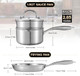Leetaltree 3-Ply Stainless Steel Saucepan Set - 1.5 Quart Saucepan with Steamer Basket & 7" Shallow Saucepan Multipurpose Cookware with Dual-Size Drainage Holes Lid Induction & Oven Safe Leetaltree 3-Ply Stainless Steel Saucepan Set - 1.5 Quart Saucepan with Steamer Basket & 7" Shallow Saucepan Multipurpose Cookware with Dual-Size Drainage Holes Lid Induction & Oven Safe