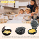 Compact Bubble Waffle Maker Machine Electric Egg Waffle Maker With Nonstick Surface For Easy Cleaning - Great Holiday