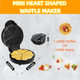 Mini Heart Shaped Waffle Maker-Thin Waffle Iron With Nonstick Surface For Easy Cleaning - Great Holiday