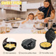 Mini Heart Shaped Waffle Maker-Thin Waffle Iron With Nonstick Surface For Easy Cleaning - Great Holiday