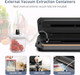 LiveGo Vacuum Sealer Machine High-Speed Continuous Working Suction Powe Sealer with 10 Airtight Bags and Accessory Hose for Save and Storage