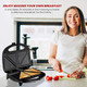 Lumme Sandwich Maker Sandwich Toaster Panini Press Quesadilla Maker Grilled Cheese French Toast Press Pizza Pockets Press Indicator light Omelet White (Black)