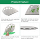Herb Stripper 9 holes Luxiv Stainless Steel Kitchen Herb Stripping Tool Loose Leaf Kale Razor Metal Leaf Pealer for Kale Chard Collard Greens Thyme Basil Rosemary