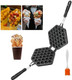 MAOPINER Bubble Waffle Maker Pan Waffle Cake Mold Pot Non-stick Double Side Egg Waffle Maker for Breakfast Lunch Household Cafe Restaurant Cake Shop