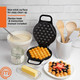 MasterChef Bubble Waffle Maker- Electric Non stick Hong Kong Egg Waffler Iron Griddle w Recipe Guide- Ready in under 5 Minutes