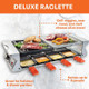 MasterChef Electric Raclette Table Grill w Non-Stick Grilling Plate & Cooking Stone- 8 Person Tabletop Cooker for Indoor Smokeless Korean BBQ-Melt Cheese Cook Meat & Veggies Apps at Once-(19" x 8") MasterChef Electric Raclette Table Grill w Non-Stick Grilling Plate & Cooking Stone- 8 Person Tabletop Cooker for Indoor Smokeless Korean BBQ-Melt Cheese Cook Meat & Veggies Apps at Once-(19" x 8")