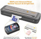 MegaWise Food Vacuum Sealer Machine – High-Power 80kPa Suction One-Touch Operation Built-in Cutter – Works with All Food Types Includes Bags & Hose (Black) Keeps Food Fresh 5x Longer