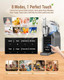 Slushie Machine 88 oz Slushy Machine for Home 8 Preset Programs No Ice Needed Auto-Clean LED Display Frozen Drink Maker for Margaritas Frappés Cocktails Milkshake Smoothies