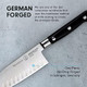 Messermeister Meridian Elite 5” Kullenschliff Santoku Knife - Japanese Chef’s Knife - German Steel Alloy Blade - Rust Resistant & Easy to Maintain