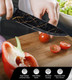 MICHELANGELO Knife Set 6 Piece with Nonstick Granite Coating Sharp Stainless Steel Kitchen Knife Set Professional Stainless Steel Knives Set for Home or Restaurant Black Knife Set 6 Piece