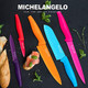 MICHELANGELO Knife Set Sharp 10-Piece Kitchen Knife Set with Covers Multicolor Knives Stainless Steel Knives Set for Kitchen 5 Rainbow Knives & 5 Sheath Covers