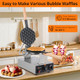 Bubble Waffle Maker 1400W Electric Bubble Waffle Maker Machine Non-Stick Egg Waffle Baker for Home and Commercial Use Single