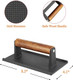 13 x 9 Inch Rectangular Basting Cover and Grill Press Kit for Blackstone Accessories Universal BBQ Melting Dome Steaming Lid & Smash Burger Press for Flat Top Teppanyaki Dishwasher Safe