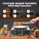 Moongiantgo Dutch Pancake Maker 9PCS Non-stick Dorayaki Maker Machine with Tong Recipe Trays. 50-300℃Temp&5min Time control Big 2.9’’ Pancake Maker for Bakery Home Restaurant 110V