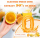 Commercial Electric Citrus Juicer Orange Juice Squeezer Stainless Steel Press Parts Easy To Clean Fruit Squeezer Juicer Machine for Pomegranate Orange Lime Lemon (Green Buttons)