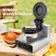 Moongiantgo UFO Burger Waffle Maker Ice Cream Filling Burger Machine With 0-5 Time & 50-300℃ Temp Control Double-Sided Heating Hamburger Maker Non-Stick Gelato Panini Press For Home Kitchen (110V)
