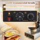 Moongiantgo UFO Burger Waffle Maker Ice Cream Filling Burger Machine With 0-5 Time & 50-300℃ Temp Control Double-Sided Heating Hamburger Maker Non-Stick Gelato Panini Press For Home Kitchen (110V)