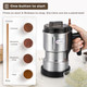Moongiantgo Coffee Grinder Electric 250W Mini Spice Grain Mill 200ml Capacity Dry Grinding Machine with Small Brush Stainless Steel Blade for Spices Seeds Rice Beans Seasonings 110V
